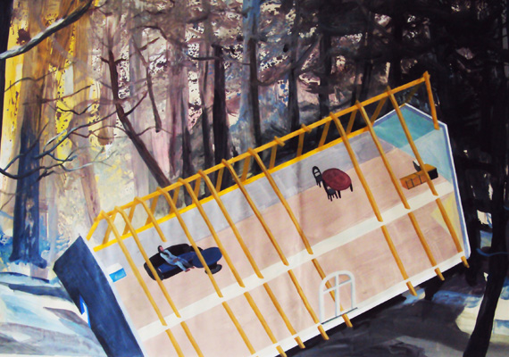2012, Acrylic on canvas (Roll Painting), 165 x 300 cm